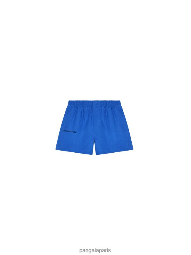 bleu cobalt Pangaia vêtements enfants DH84F0620 short en lin aloès