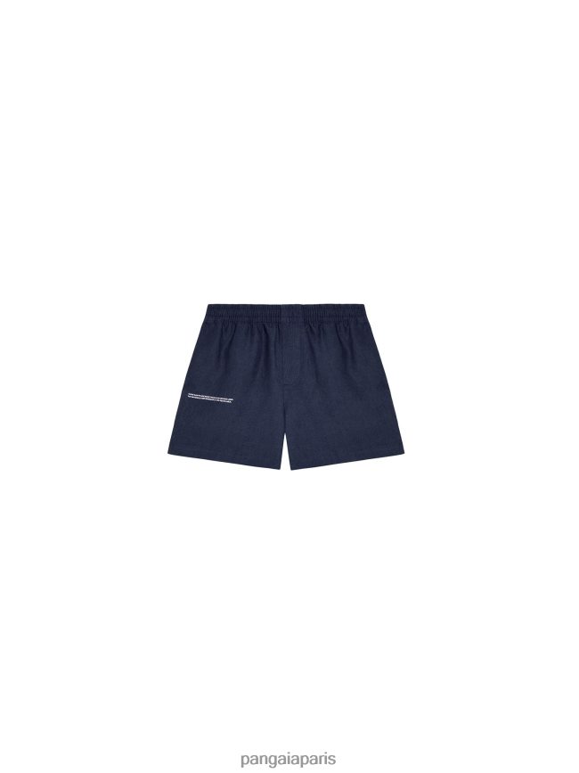 bleu marine Pangaia vêtements enfants DH84F0623 short en lin aloès