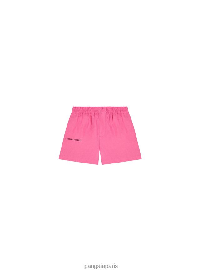 flamant rose Pangaia vêtements enfants DH84F0609 short en lin aloès