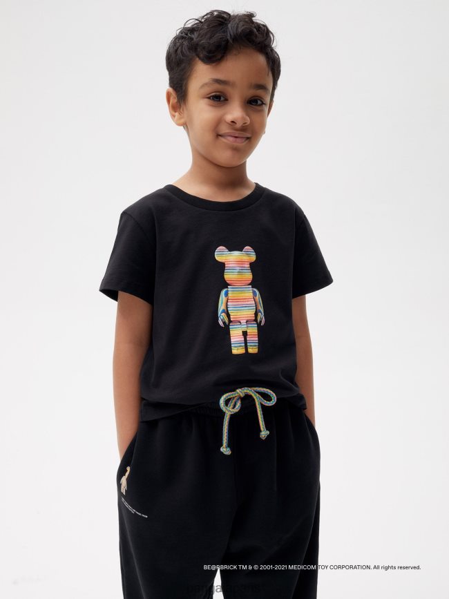 noir Pangaia vêtements enfants DH84F0644 pantalon de survêtement x haroshi be@rbrick