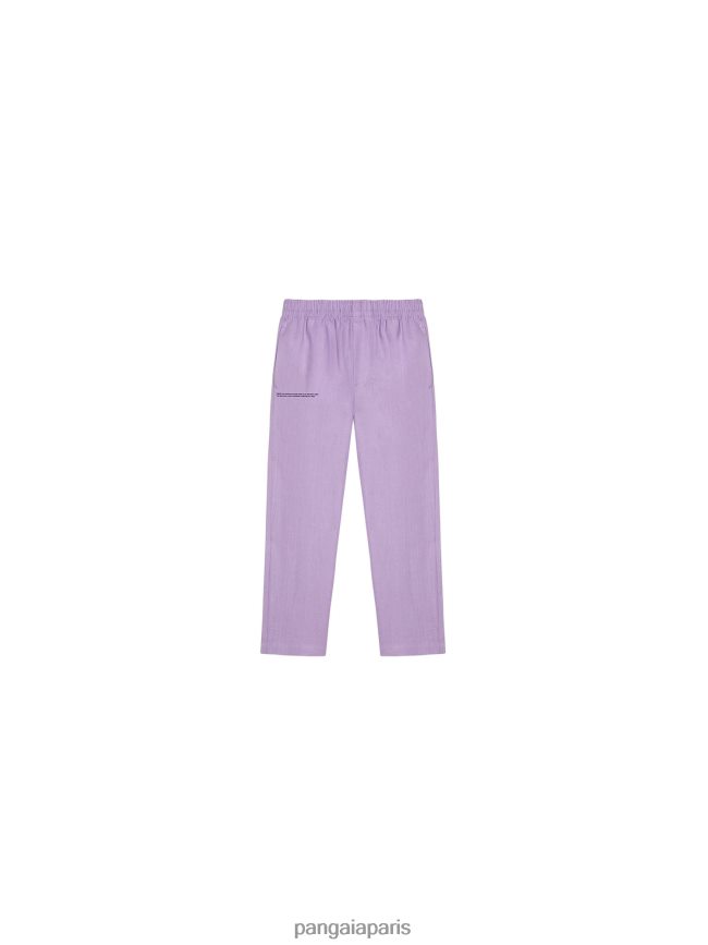 orchidée violette Pangaia vêtements enfants DH84F0646 pantalon en lin aloès