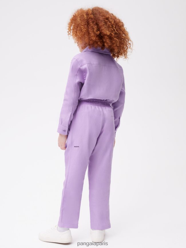 orchidée violette Pangaia vêtements enfants DH84F0646 pantalon en lin aloès