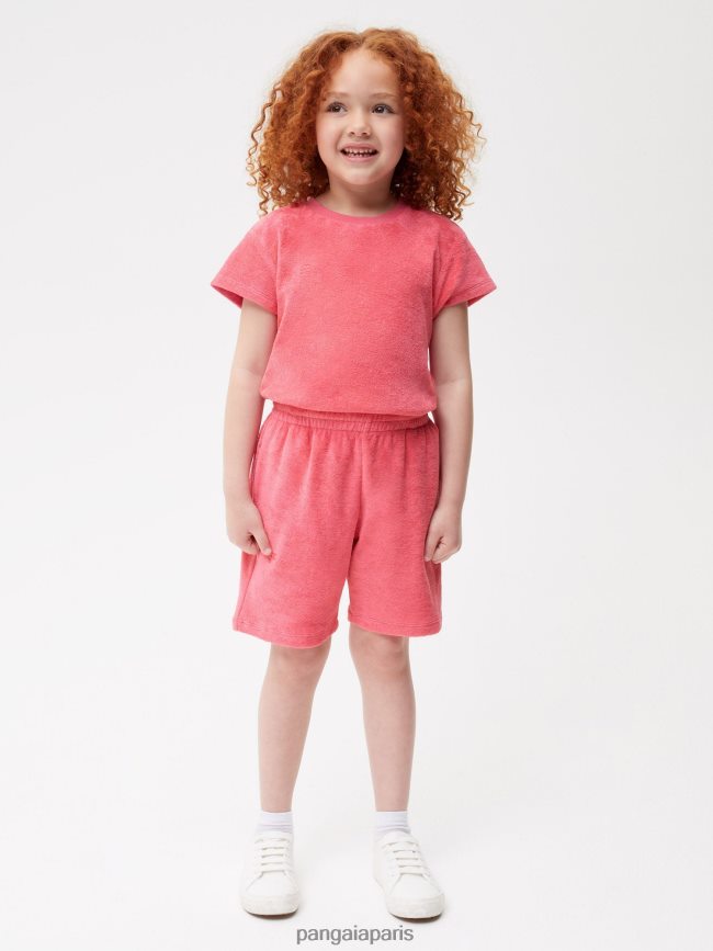 rose lotus Pangaia vêtements enfants DH84F0615 short en éponge