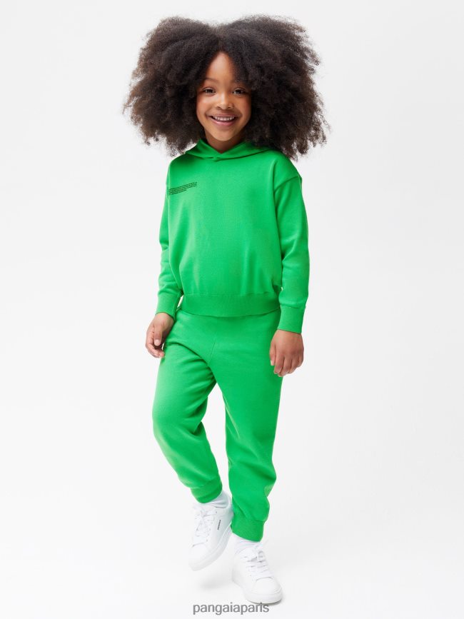 Vert Jade Pangaia vêtements enfants DH84F0541 sweat à capuche en coton bio