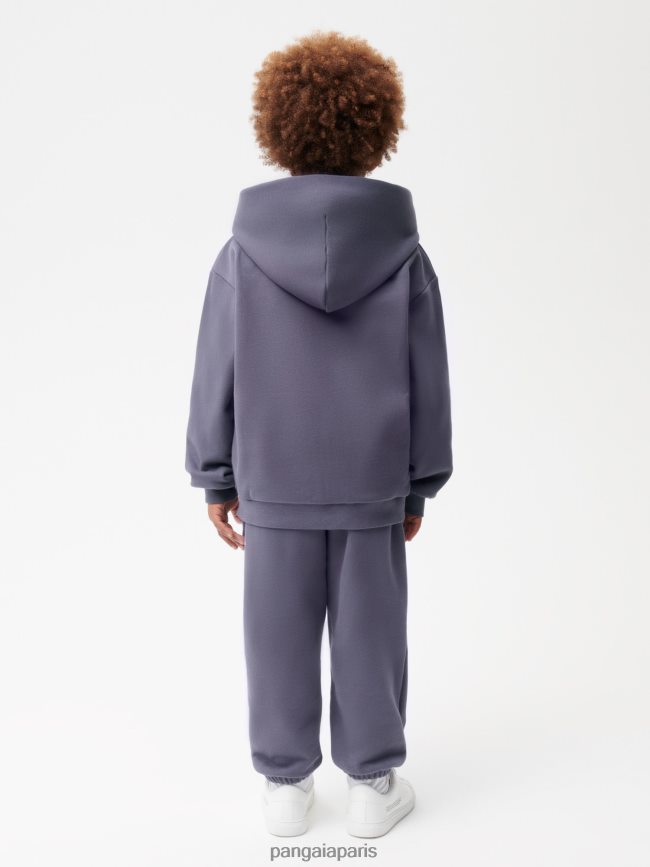 bleu ardoise Pangaia vêtements enfants DH84F0553 365 sweat zippé à capuche