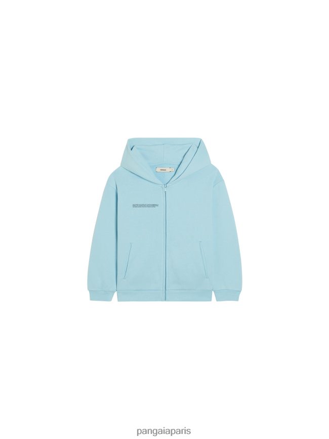 bleu céleste Pangaia vêtements enfants DH84F0552 365 sweat zippé à capuche