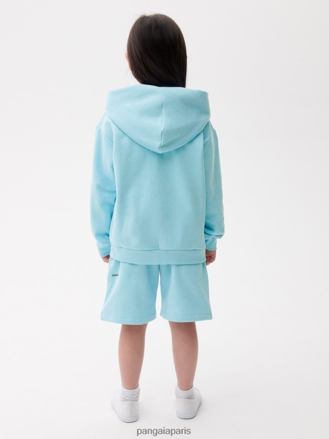 bleu céleste Pangaia vêtements enfants DH84F0552 365 sweat zippé à capuche
