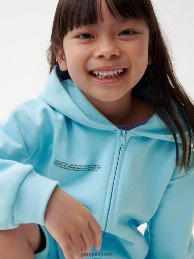 bleu céleste Pangaia vêtements enfants DH84F0552 365 sweat zippé à capuche