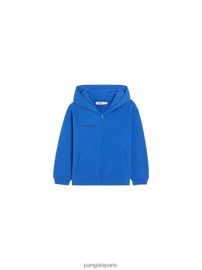 bleu cobalt Pangaia vêtements enfants DH84F0561 365 sweat zippé à capuche