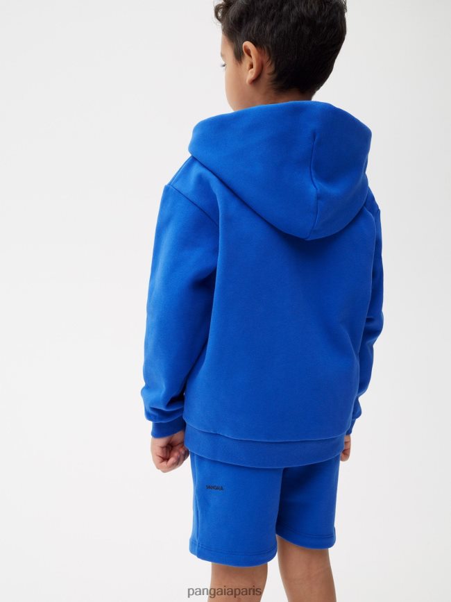 bleu cobalt Pangaia vêtements enfants DH84F0561 365 sweat zippé à capuche