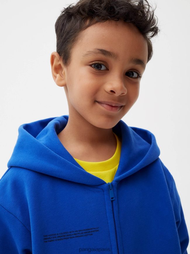 bleu cobalt Pangaia vêtements enfants DH84F0561 365 sweat zippé à capuche