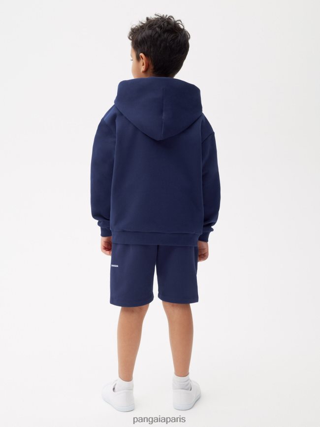 bleu marine Pangaia vêtements enfants DH84F0560 365 sweat zippé à capuche