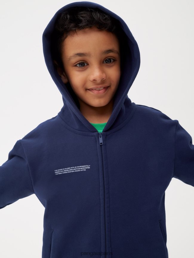 bleu marine Pangaia vêtements enfants DH84F0560 365 sweat zippé à capuche