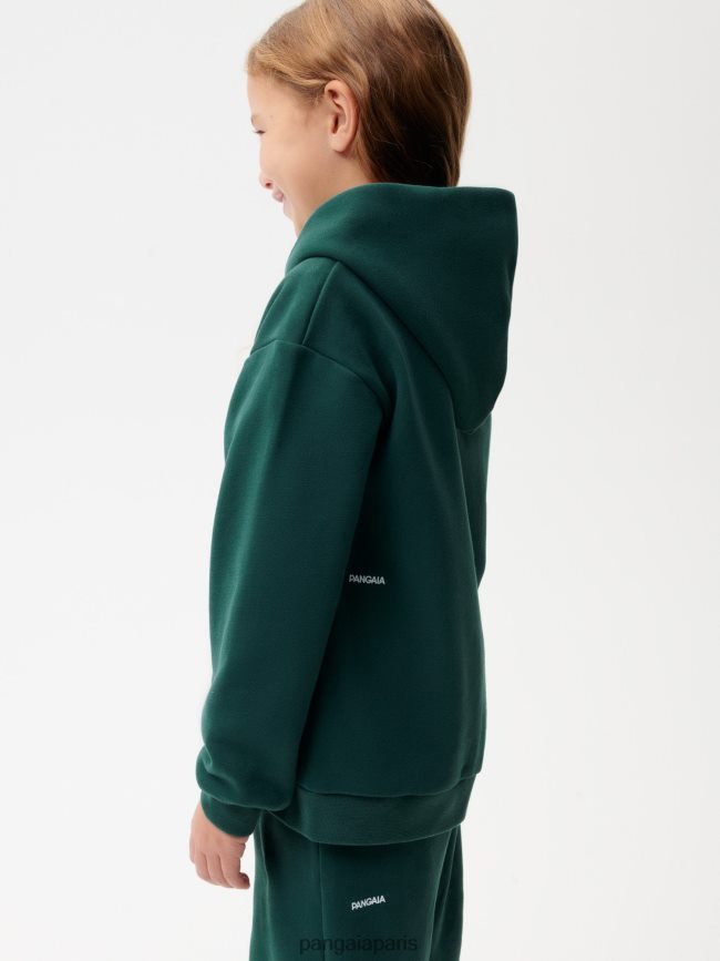 feuillage vert Pangaia vêtements enfants DH84F0558 365 sweat zippé à capuche