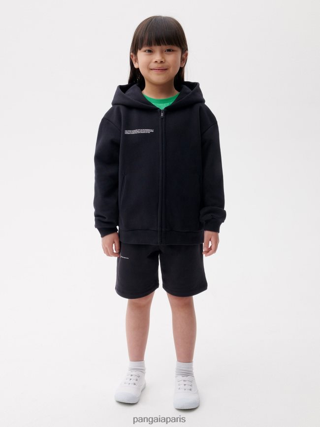 noir Pangaia vêtements enfants DH84F0547 365 sweat zippé à capuche