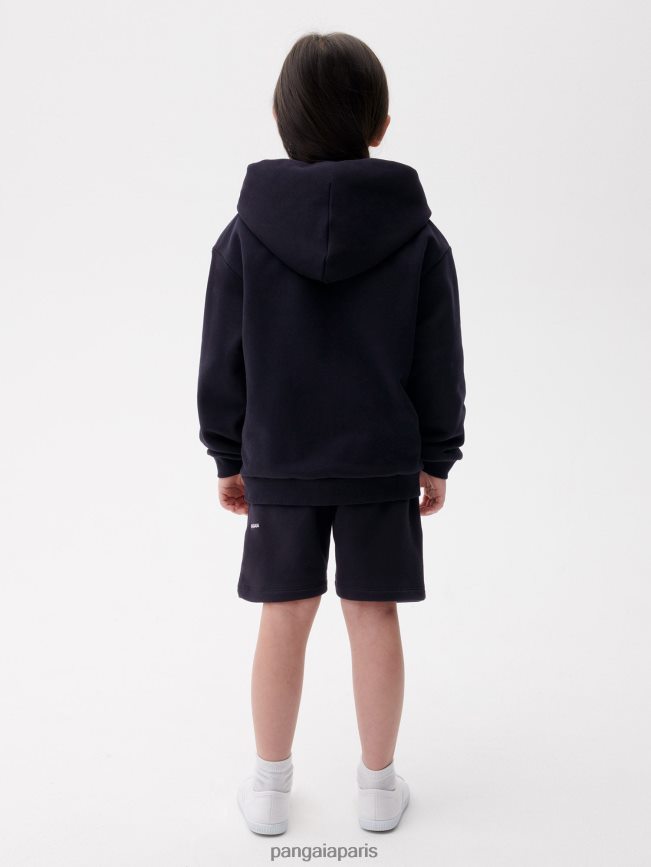 noir Pangaia vêtements enfants DH84F0547 365 sweat zippé à capuche