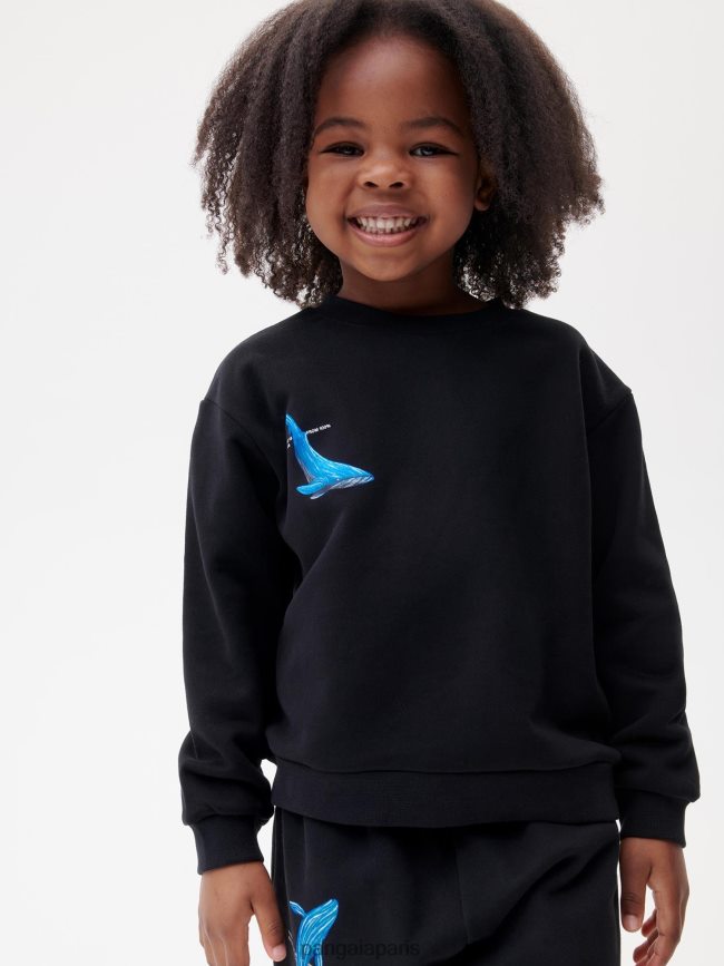 noir Pangaia vêtements enfants DH84F0568 sweat wahp