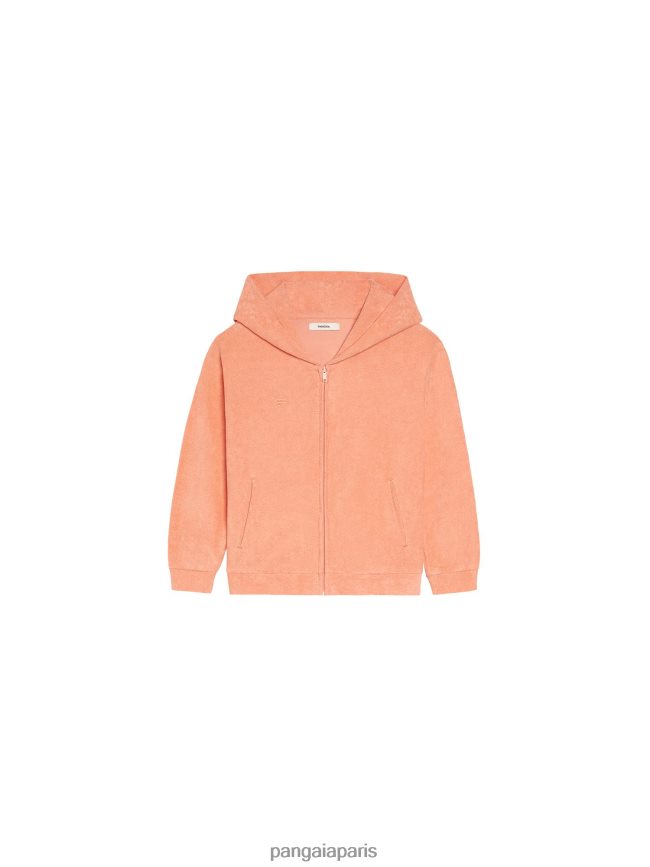 pêche parfaite Pangaia vêtements enfants DH84F0548 sweat à capuche zippé en tissu éponge