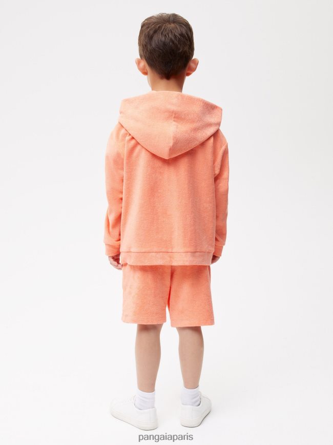 pêche parfaite Pangaia vêtements enfants DH84F0548 sweat à capuche zippé en tissu éponge