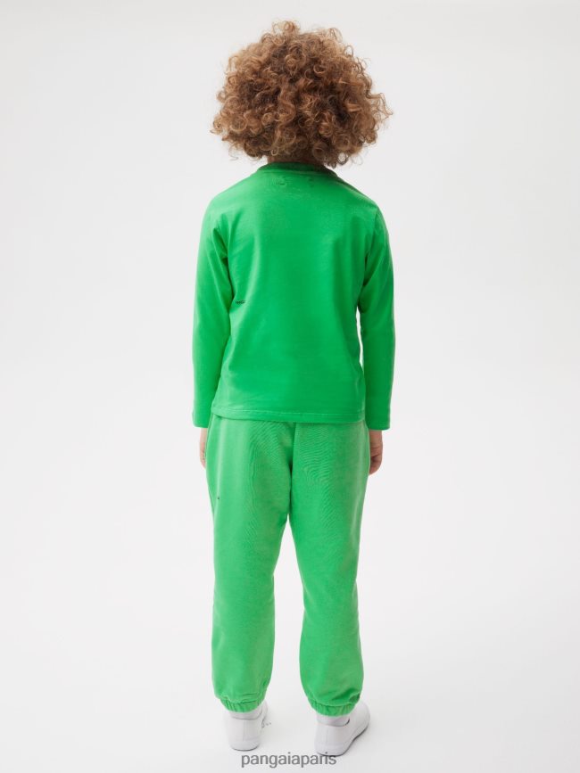 Vert Jade Pangaia vêtements enfants DH84F0602 365 t-shirt à manches longues