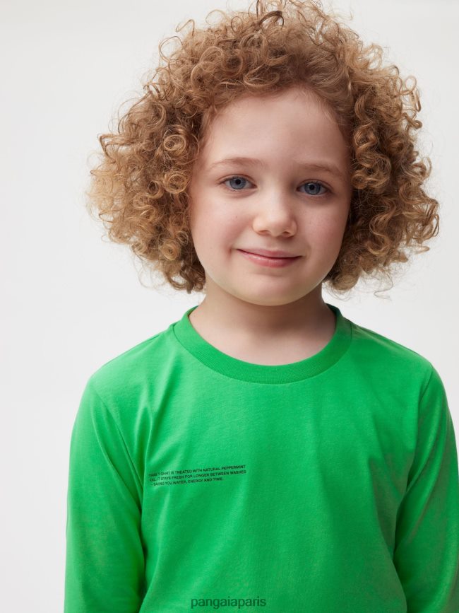 Vert Jade Pangaia vêtements enfants DH84F0602 365 t-shirt à manches longues
