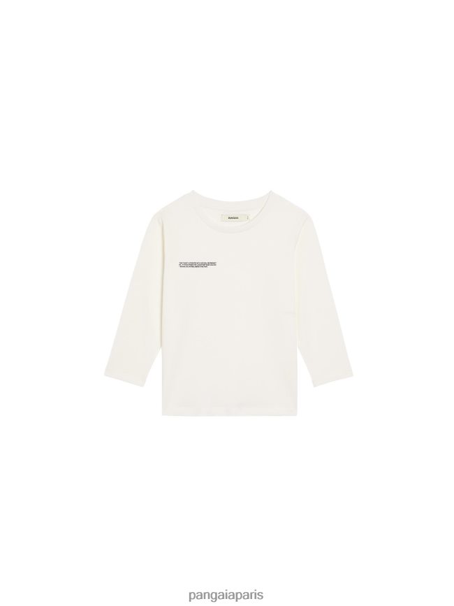 blanc cassé Pangaia vêtements enfants DH84F0598 365 t-shirt à manches longues