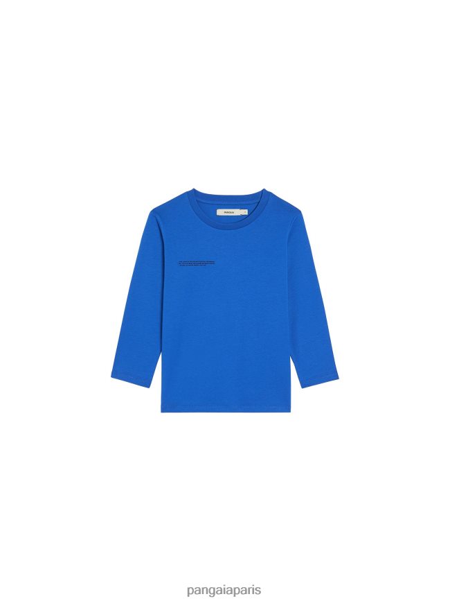 bleu cobalt Pangaia vêtements enfants DH84F0578 365 t-shirt à manches longues