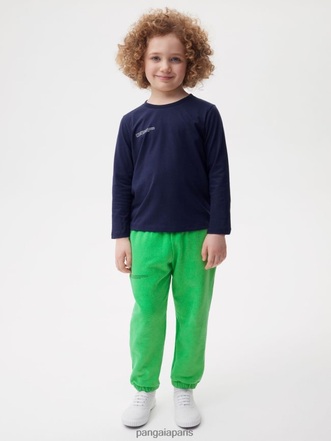 bleu marine Pangaia vêtements enfants DH84F0599 365 t-shirt à manches longues