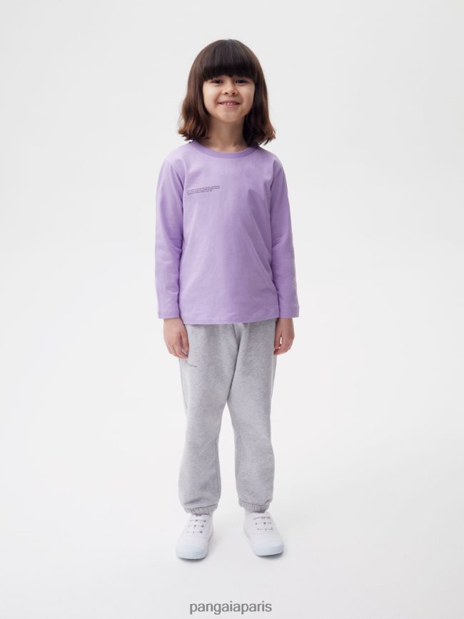 orchidée violette Pangaia vêtements enfants DH84F0597 365 t-shirt à manches longues