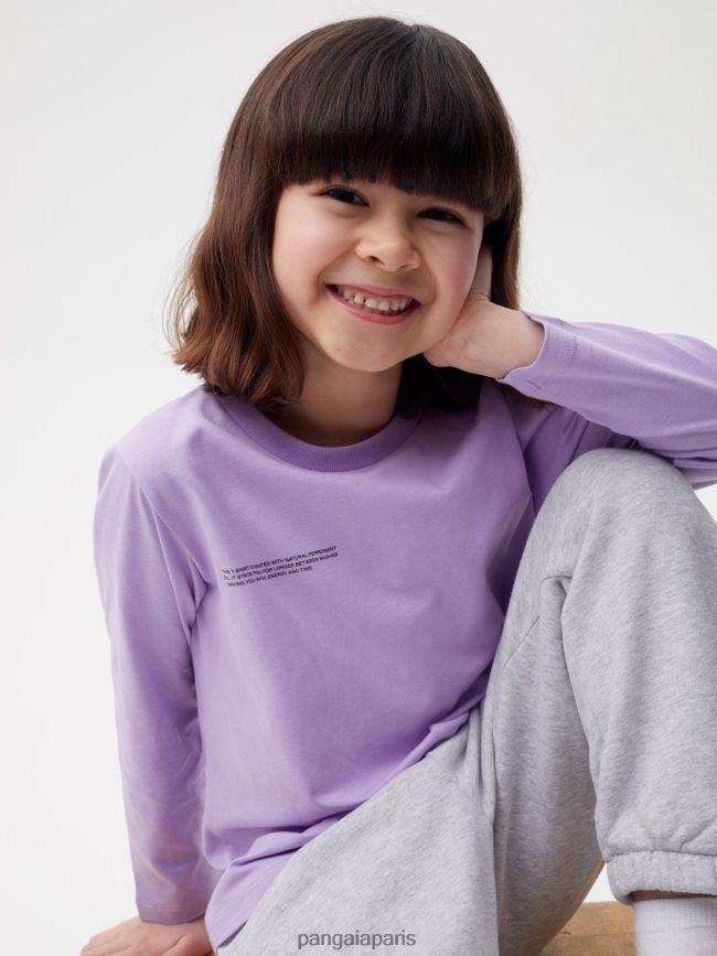 orchidée violette Pangaia vêtements enfants DH84F0597 365 t-shirt à manches longues