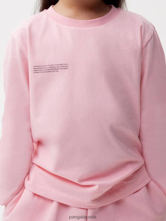 rose sakura Pangaia vêtements enfants DH84F0600 365 t-shirt à manches longues