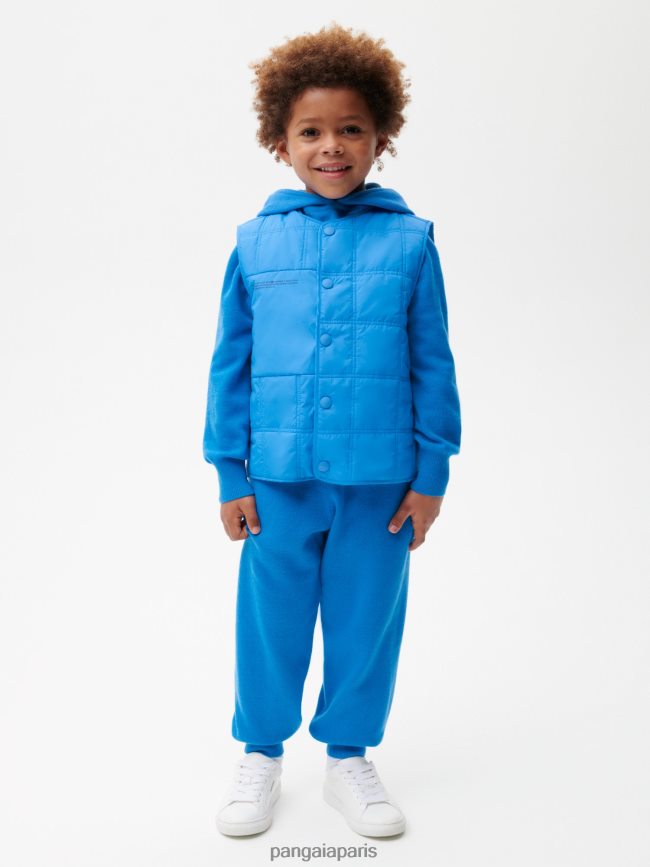 bleu céruléen Pangaia vêtements enfants DH84F0654 gilet matelassé flwrdwn