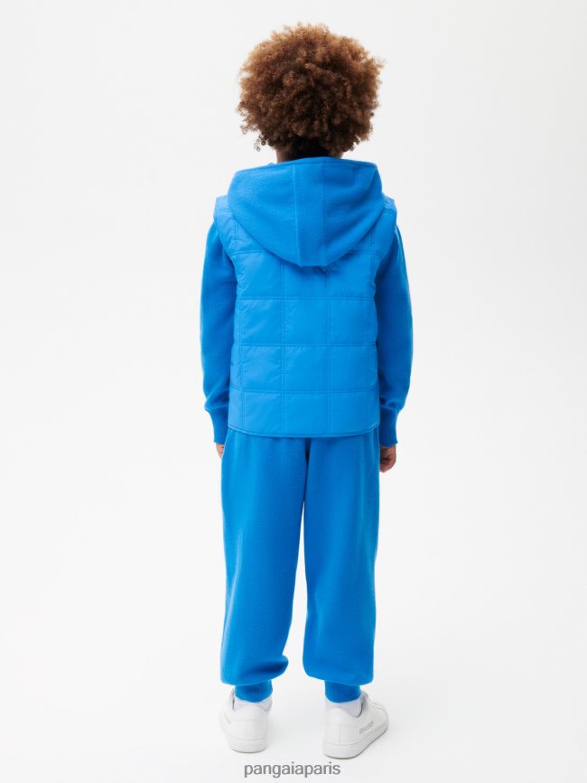 bleu céruléen Pangaia vêtements enfants DH84F0654 gilet matelassé flwrdwn