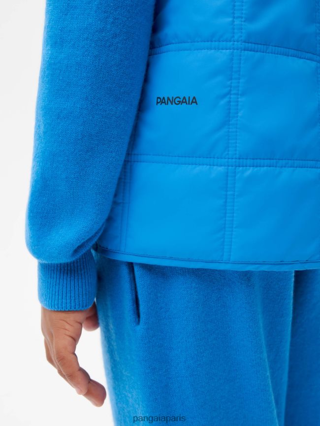 bleu céruléen Pangaia vêtements enfants DH84F0654 gilet matelassé flwrdwn