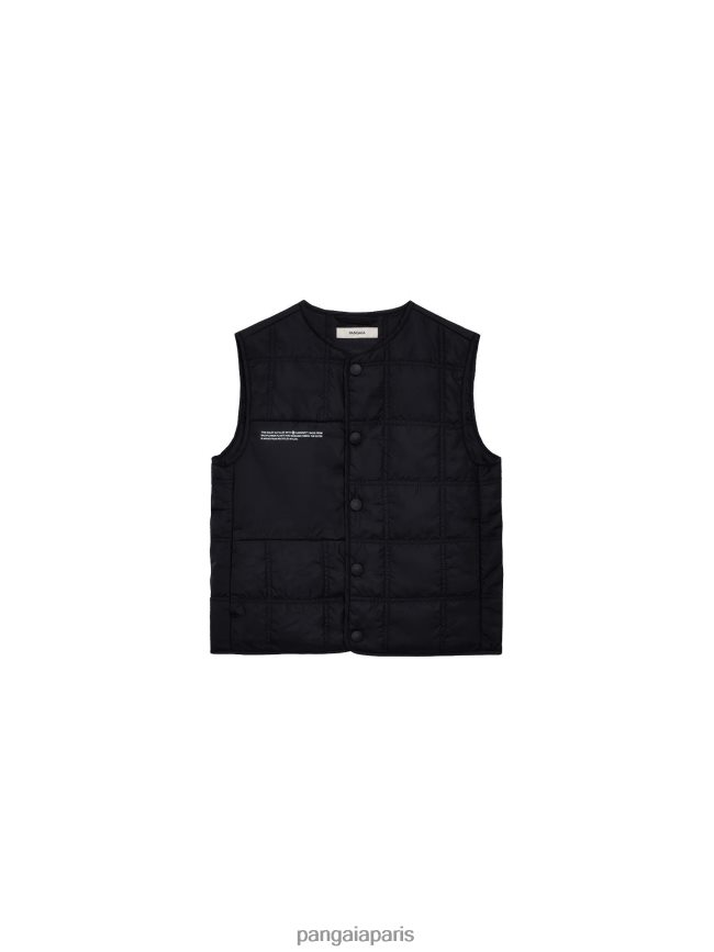 noir Pangaia vêtements enfants DH84F0653 gilet matelassé flwrdwn