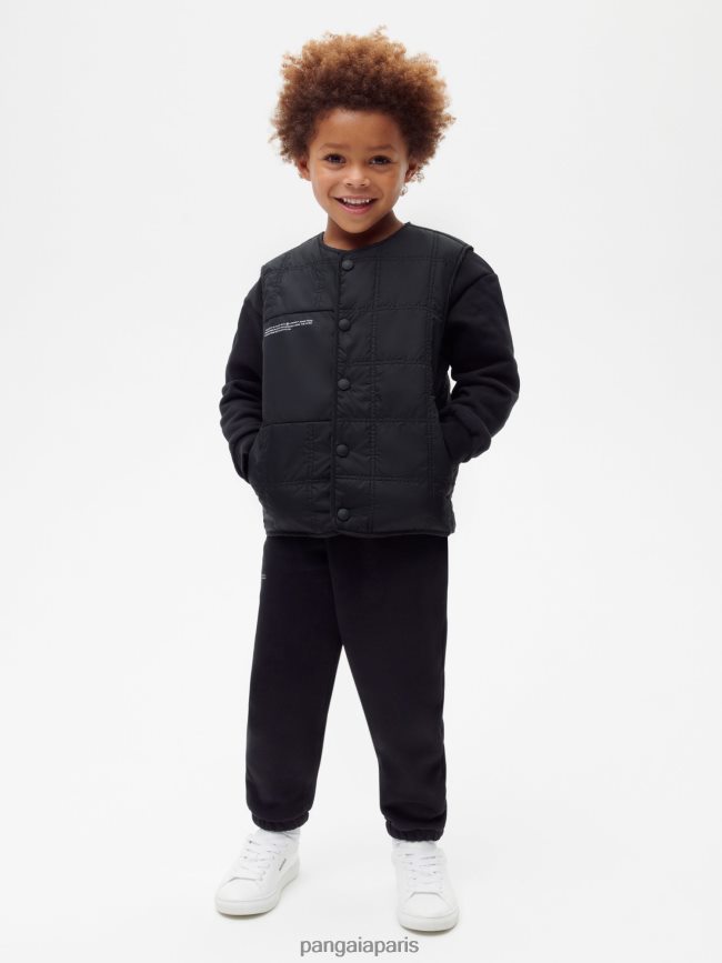noir Pangaia vêtements enfants DH84F0653 gilet matelassé flwrdwn
