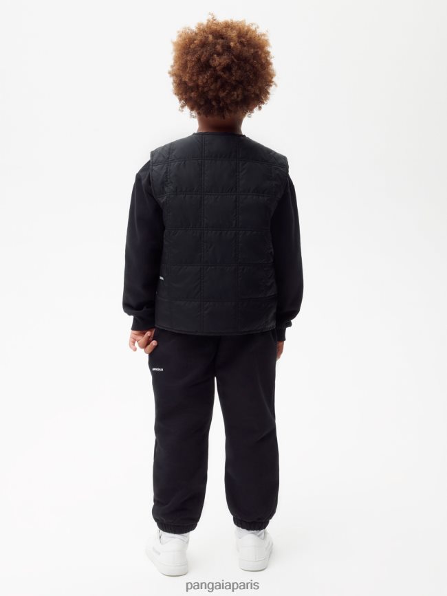 noir Pangaia vêtements enfants DH84F0653 gilet matelassé flwrdwn