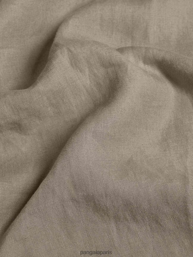 champignon Pangaia vêtements femmes DH84F0396 chemise à manches courtes en lin aloe