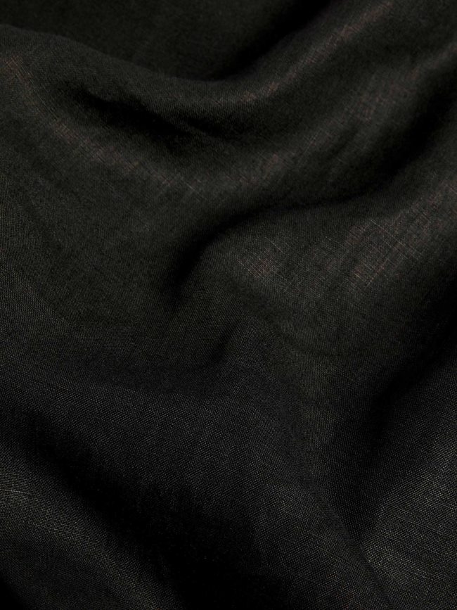 noir Pangaia vêtements femmes DH84F0398 chemise à manches longues et col en lin aloe