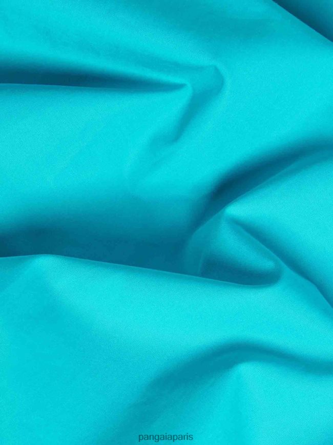 paon bleu Pangaia vêtements femmes DH84F0393 chemise à manches courtes en popeline de coton biologique