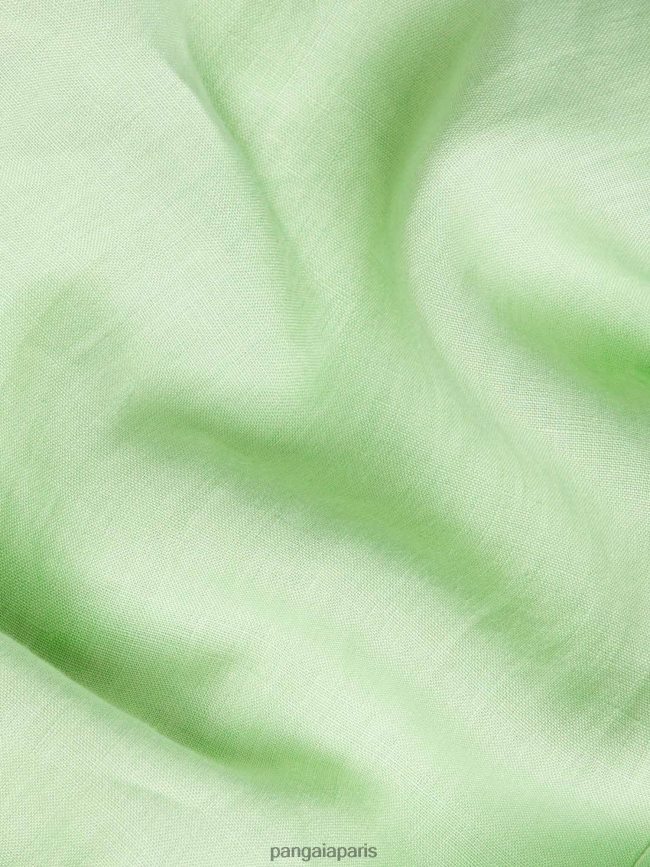 pistache Pangaia vêtements femmes DH84F0399 chemise à manches courtes en lin aloe