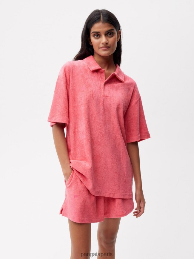 rose lotus Pangaia vêtements femmes DH84F0397 polo en éponge