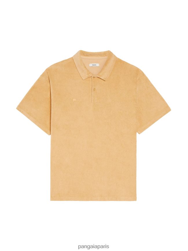 sable noir Pangaia vêtements femmes DH84F0401 polo en éponge