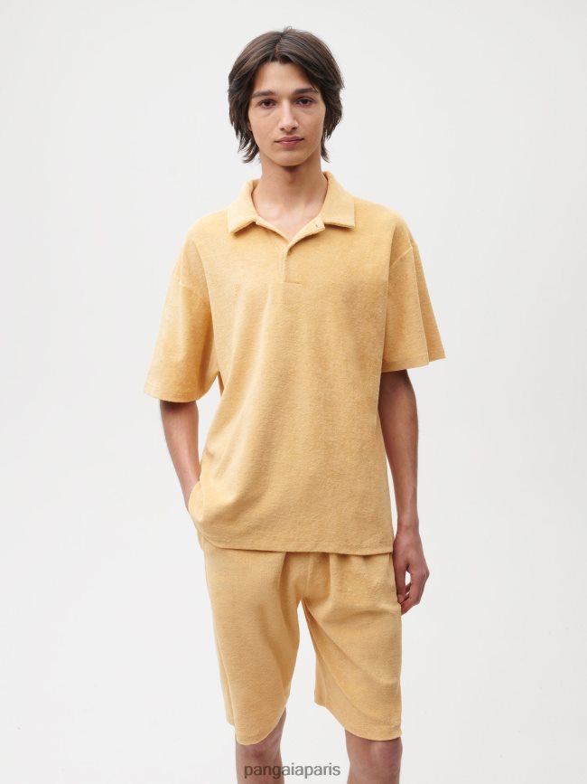 sable noir Pangaia vêtements femmes DH84F0401 polo en éponge