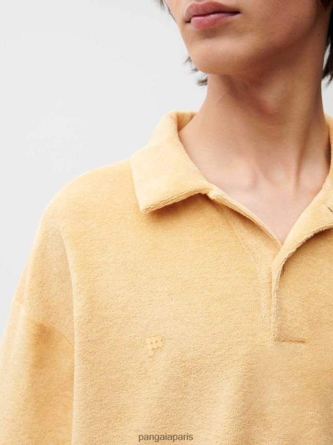 sable noir Pangaia vêtements femmes DH84F0401 polo en éponge