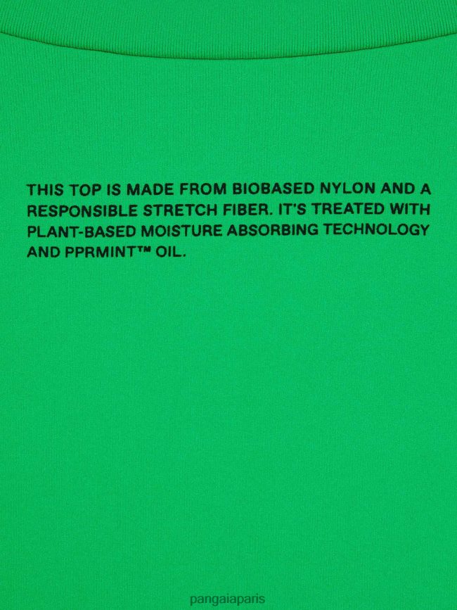 Vert Jade Pangaia vêtements femmes DH84F0217 motion x haut à manches longues