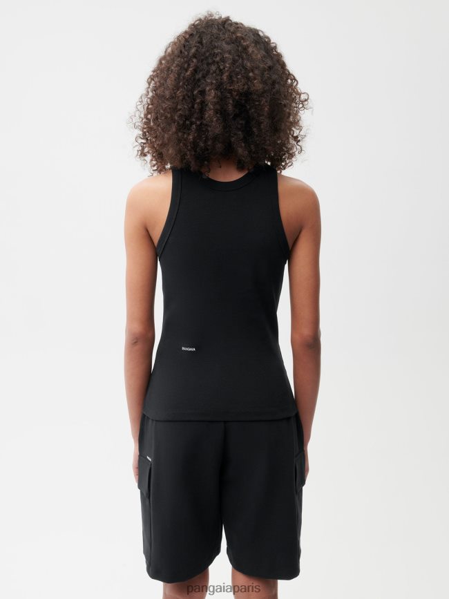 noir Pangaia vêtements femmes DH84F0177 débardeur en coton recyclé