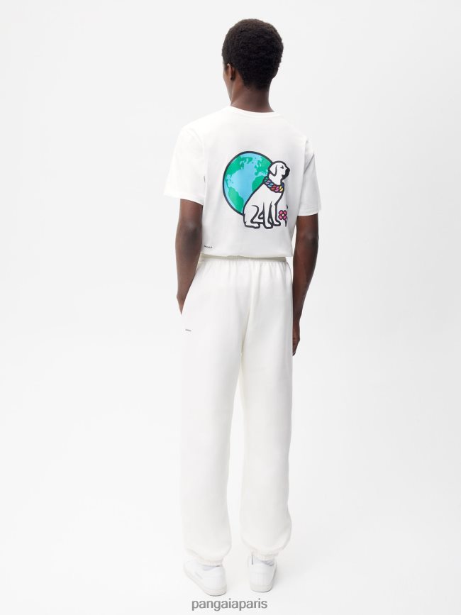 blanc cassé Pangaia vêtements femmes DH84F0367 pantalon de survêtement x victor victor signature