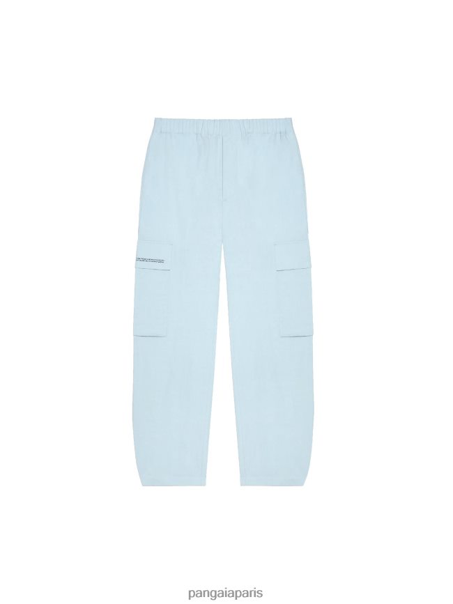 bleu bébé Pangaia vêtements femmes DH84F0317 pantalon cargo en coton bio mélangé