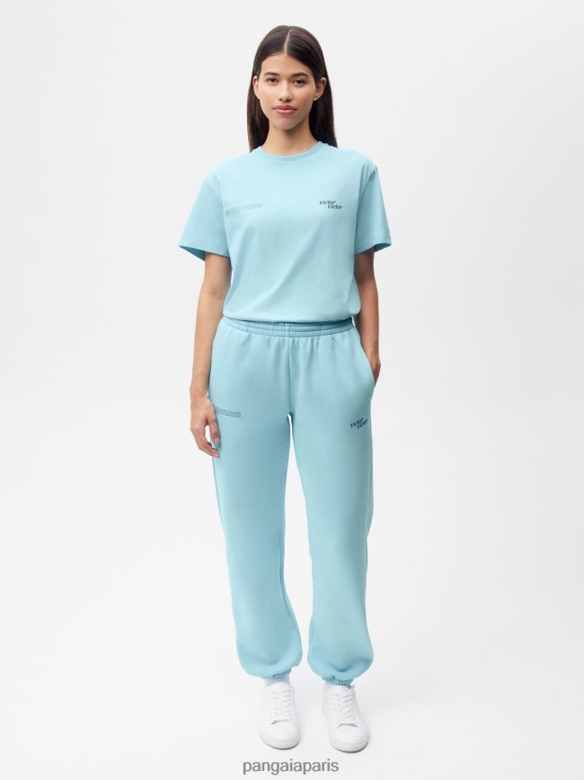 bleu céleste Pangaia vêtements femmes DH84F0365 pantalon de survêtement x victor victor signature